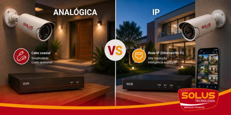 Câmeras IP vs câmeras analógicas: qual escolher em 2026?