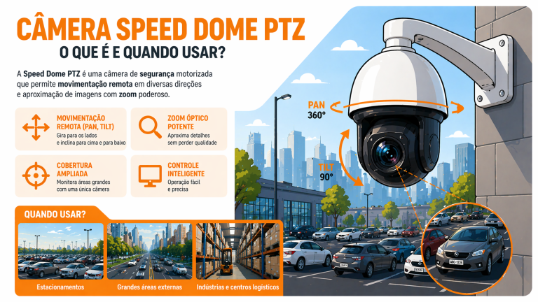 Câmera Speed Dome (PTZ): o olho que nunca para de se mover